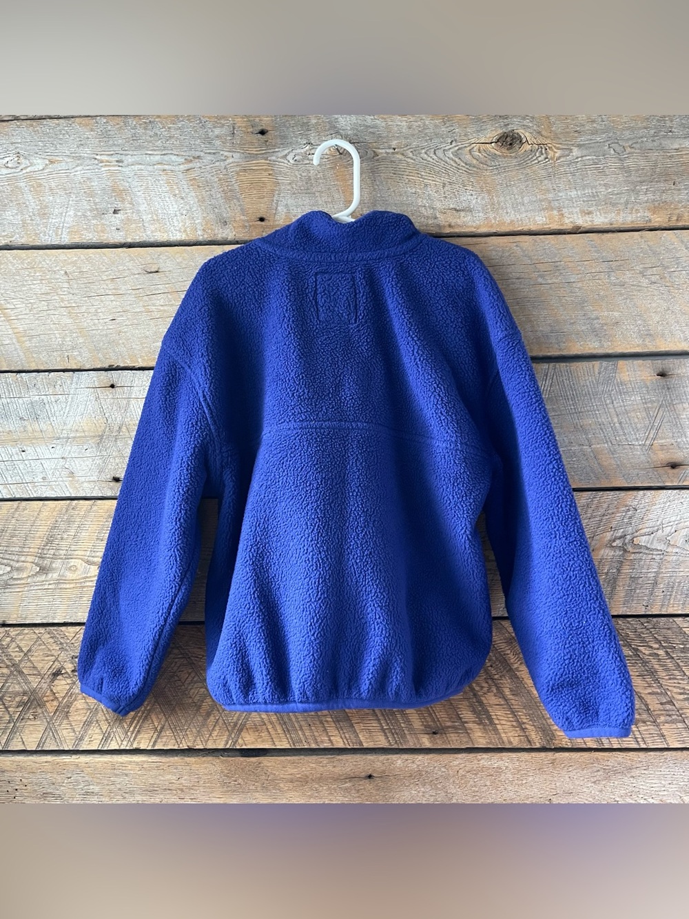 GAP Kids Arctic Fleece 1/4 Snap Pullover in Cobalt Sz Small 6-7 Cozy Casual - Picture 9 of 9